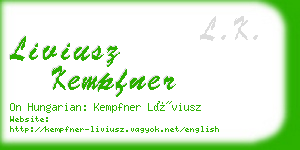 liviusz kempfner business card